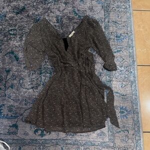 Elegant Black Wrap Dress